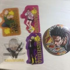 ステッカー＆缶バッジ 5点セットサカモトデイズ 豹 坂本 ルー 篁 神々廻