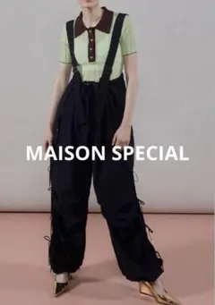 MAISON SPECIAL サイドリボンボリュームロンパース - メルカリ