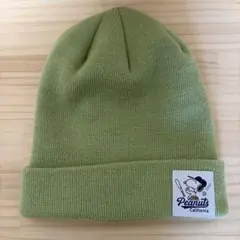 Peanuts ライトグリーン ニット帽