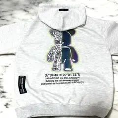 2ND ARCHIVE グレー パーカー 韓国 クマ