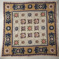 ハンドメイド 手編み モチーフ編み ブランケット ひざかけ マルチカバー