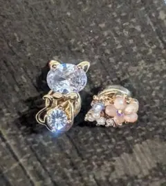 猫と花のマスクチャーム