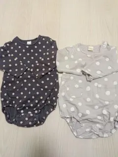 ビックリ桜ちゃん専用水玉ロンパース 2枚セット&うさぎカバーセット