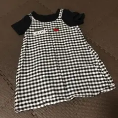 ★チェックワンピース　セット　110