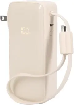 MOTTERU モバイルバッテリー 10000mAh PD30Wコンセント一体型