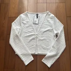 【新品未使用】H&M ショート丈カーディガン クロップド丈カーディガン