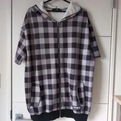 NieR CLOTHING チェック柄 ジップアップパーカー Ｆ