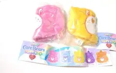 ケアベア　フェイスポーチ　ピンク　黄色　セット カプセルトイ　ガチャ　ガシャポン
