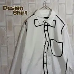 ツモリチサト　シャツ　長袖　白　黒