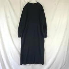 カレンソロジーCurensology】リネンシャツロングワンピース羽織り黒F