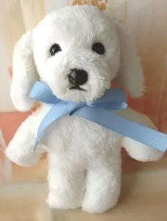 テディマルチーズハンドメイド ぬいぐるみ 犬 ホワイト オリジナル アートドール テディマルチーズハンドメイド ぬいぐるみ 犬 ホワイト オリジナル