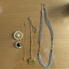 アンティーク ネックレスペンダント 5点セット