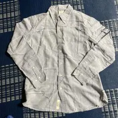 goa ゴア　綿麻混ボタンダウンシャツ　ブルー