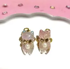 ゆめかわ琉球ガラス猫チャーム