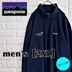 y158【Patagonia】ハーフジップフリース【メンズ2XL】ネイビー