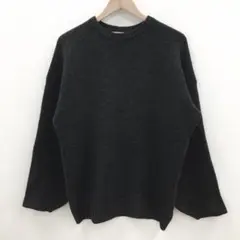 ADRER アドラー タグプレート付き ダークグレー 長袖 ニット セーターのサムネイル
