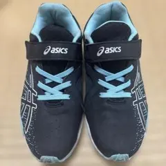 ASICS キッズシューズ ブラック/ライトブルー