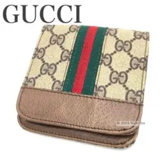 超良品‼️ グッチ　GUCCI 財布　折り財布　GGキャンバス シェリーライン 楽天市場】【財布】GUCCI グッチ GGキャンバス シェリーライン 2