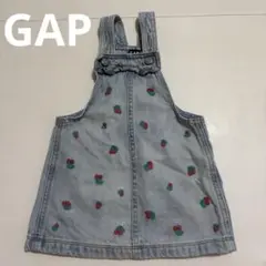 GAP デニム ジャンパースカート さくらんぼ刺繍のサムネイル
