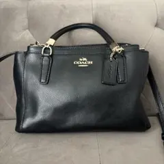 COACH 黒 レザー ショルダーバッグ