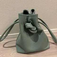 vasic グリーン レザー ハンドバッグ