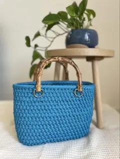 ハンドメイド　クラフトバンド　カゴバッグ