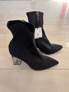 【未使用】ZARA サイドジップブーツ ポインテッドトゥ 23.4cm