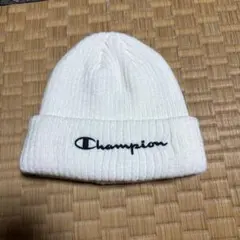 Champion ホワイト ニット帽 53-55cm