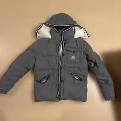 MONCLER フード付きダウンジャケット グレー