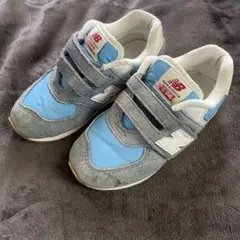 New Balance スニーカー ブルー グレー ベルクロ
