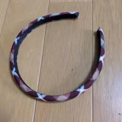 ブルーレーベルチェック柄カチューシャ