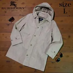 バーバリーロンドン　メガチェック　コート　フード付　ライナーダウン付　4way