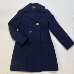 CELINE ネイビー ダブルブレストピーコート 42 （11号〜13号） 2025年最新】CELINE レディース ピーコート・ウールコートの人気