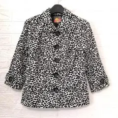 FOREVER21　レオパード柄7分袖コート　M