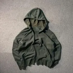 UNIQLO ジップパーカー スウェット フード オリーブグリーン XL
