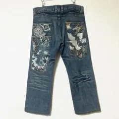 岡山児島産 ペイズリー デニムパンツ 濃紺 日本製 W30 HOOK - メルカリ
