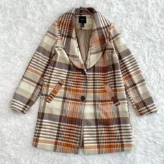 チェック柄 チェスターコート