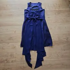 ☆LAUTREAMONT BLACK☆ブルー色々デザインドレスワンピース☆美品☆