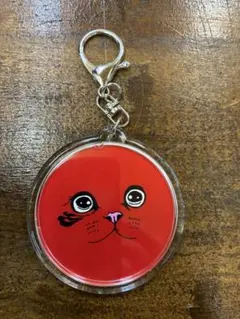 猫フェイス アクリルキーホルダー＆ポストカード2枚セット
