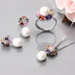 真珠ネックレス 本真珠 豪華三点セット  最高級天然本真珠使用