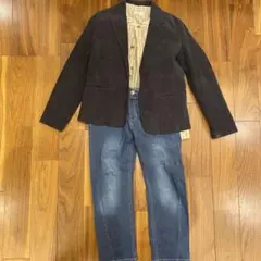 子供服　男の子　ジャケット　長袖シャツ　長袖カットソー　デニム　セット