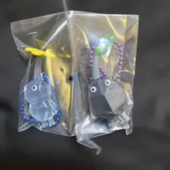 ピクミン　マスコット＆フルーツグミ2 黒と水色の2セット