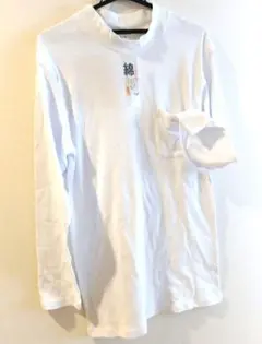 新品 無地 白 長袖Tシャツ ホワイト 綿100%ゆったり ゆるだぼ インナー