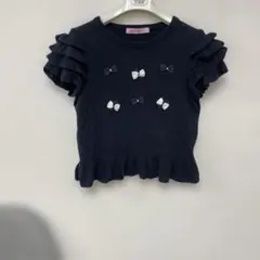 美品　ファミリア　半袖トップス　140cm ネイビー