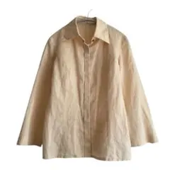 TO BE CHIC シャツ サイズ40 ベージュ 長袖 綿　麻　フリル袖のサムネイル
