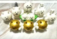 ★にゃんこ大戦争★ソフビ 指人形 マスコット まとめ セット★金ネコ3個有り★