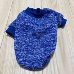 青系ニット長袖犬服