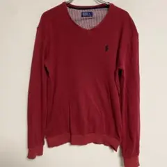 POLO RALPH LAUREN Vネック カットソー 赤 XL