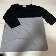 ほぼ未使用　トップス　L ゆったり　シンプル　黒　グレー