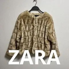 ZARA ファージャケット　ニット